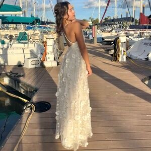 XS Altar'd State Caledonia Dress- White/Cream/Gold